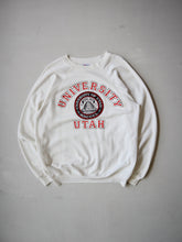 Load image into Gallery viewer, 1980&#39;s University of Utah Puff Print Raglan Sweatshirt - M
