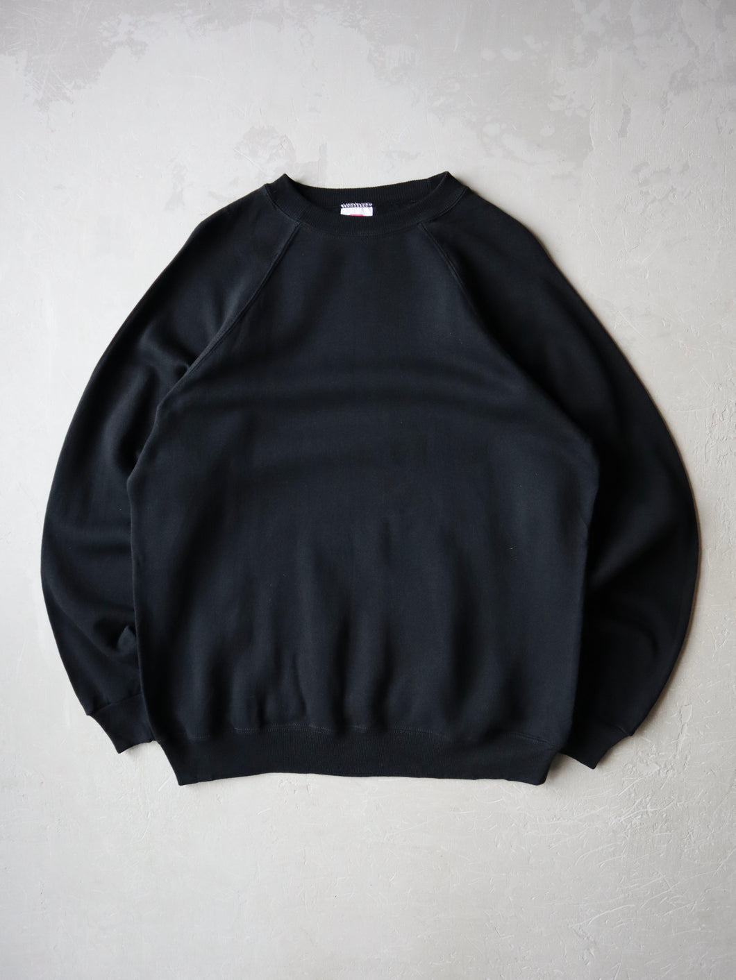 1990's Blank Black Raglan Sweatshirt - L