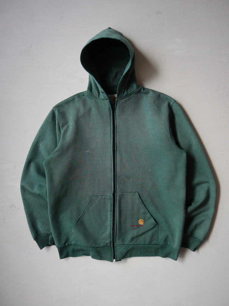 Faded Green Carhartt Waffle Lined Zip Up - L/XL