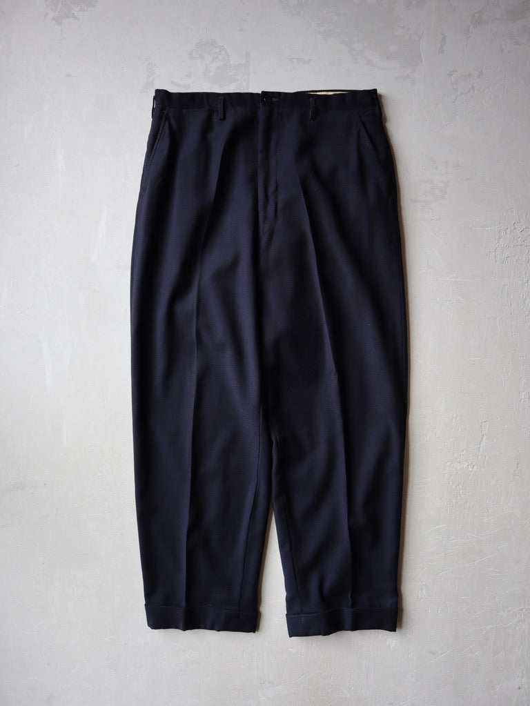 1940/50's Navy Wool Pants - 32