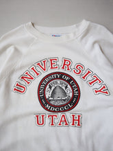 Load image into Gallery viewer, 1980&#39;s University of Utah Puff Print Raglan Sweatshirt - M
