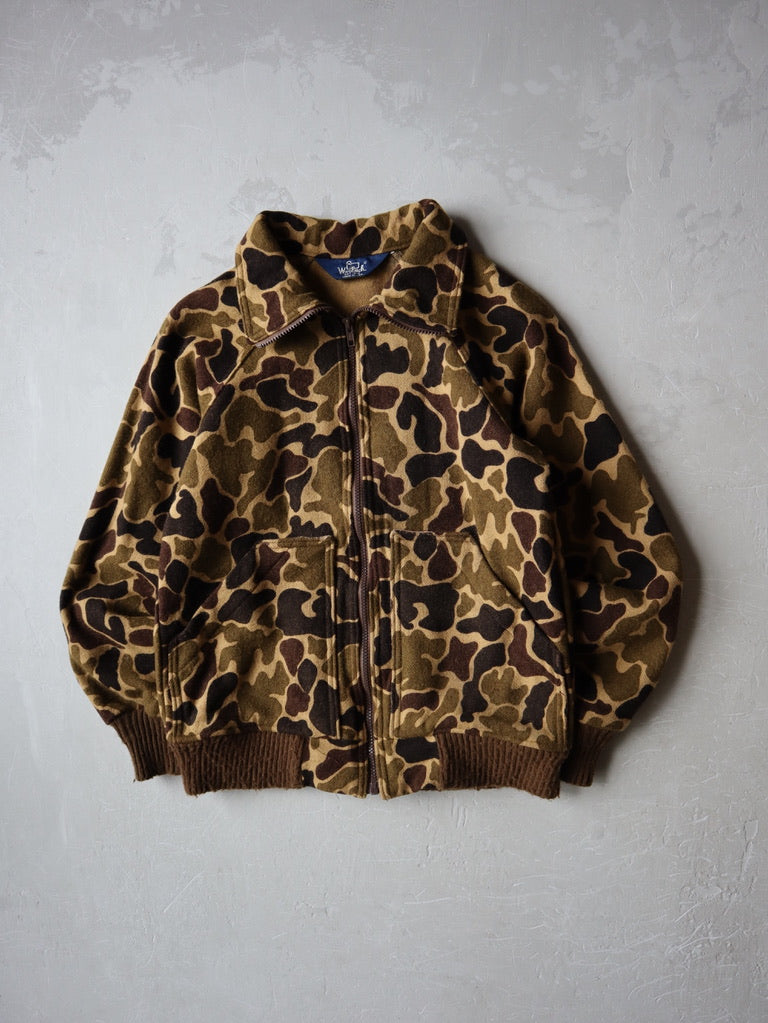 1980's Woolrich Duck Camo Wool Bomber Jacket - S