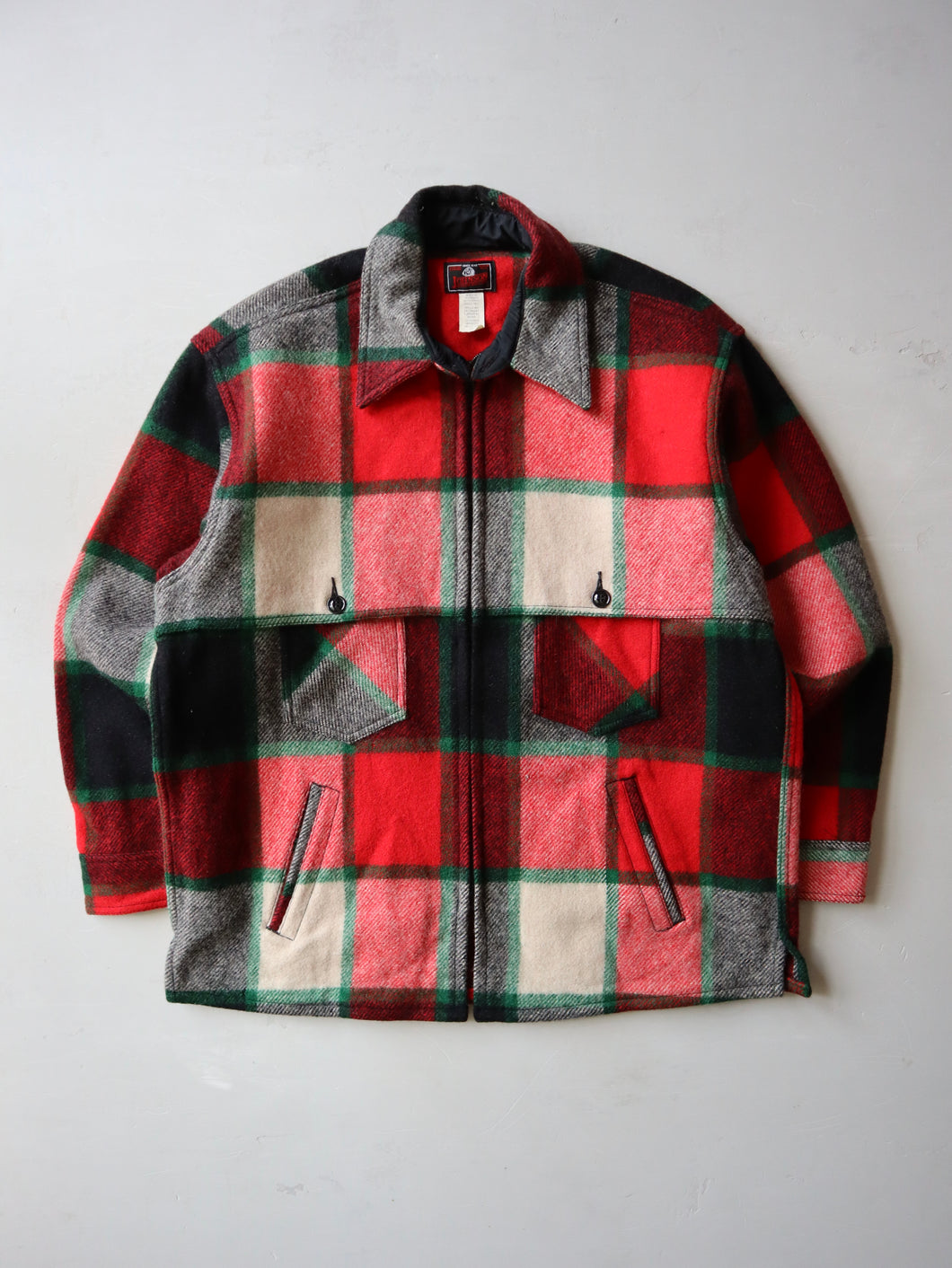 1970's Johnson Woolen Mills Plaid Mackinaw Jacket - XL