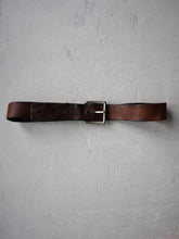 Load image into Gallery viewer, Dark Brown Leather Belt - 30&quot;- 32&quot;
