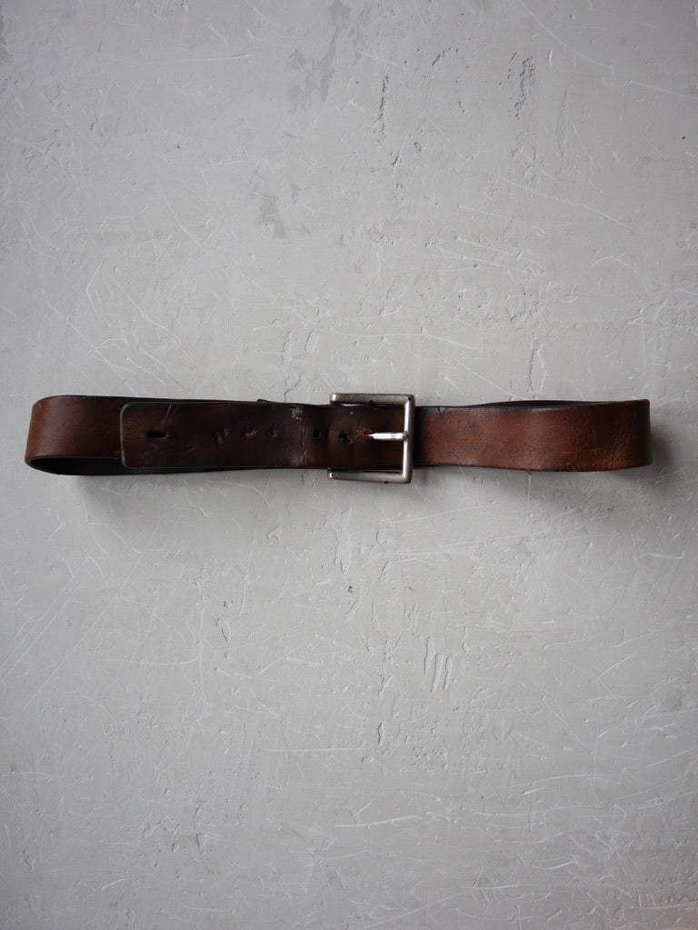 Dark Brown Leather Belt - 30