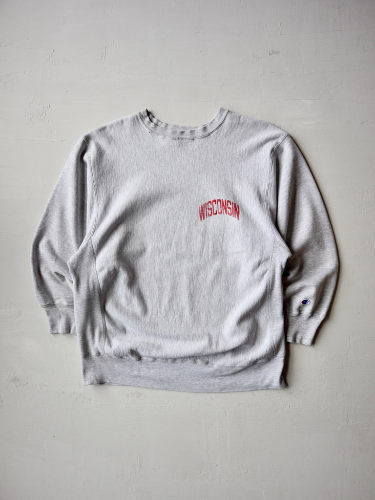 1980's Champion Reverse Weave Wisconsin Sweatshirt - L/XL