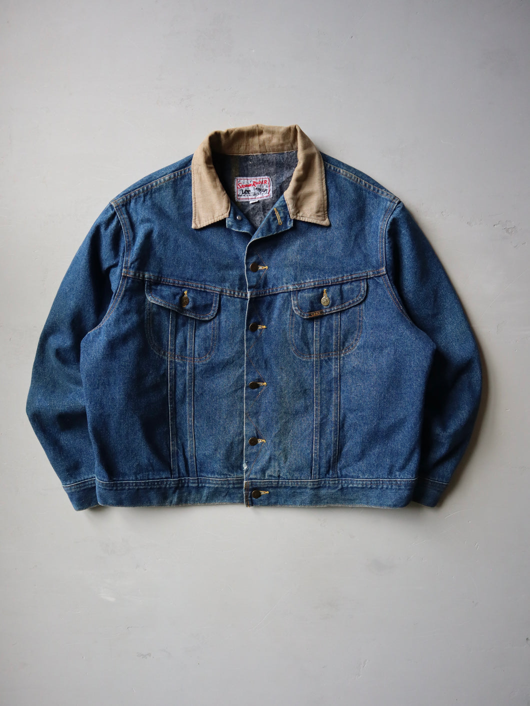 1970's Lee Storm Rider Blanket Lined Denim Jacket - XXL