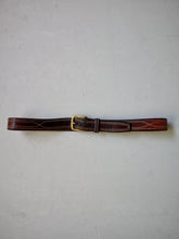 Load image into Gallery viewer, Stitched Brown Leather Belt - 34&quot; - 36&quot;
