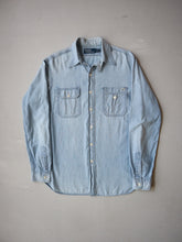 Load image into Gallery viewer, Vintage Polo US-RL Naval Chin Strap Chambray Button Up Shirt - M
