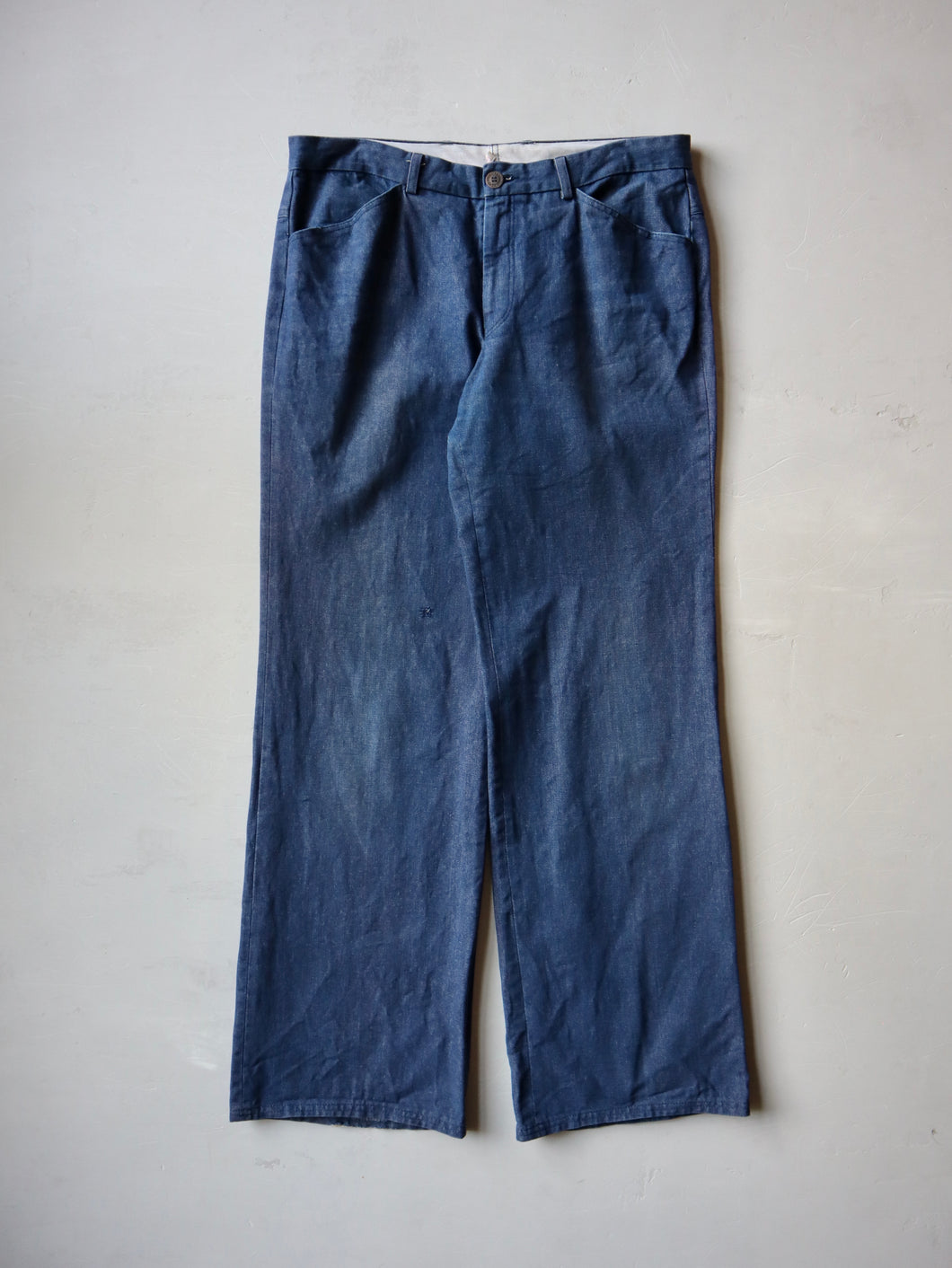 1980's Euro Denim Workwear Wide Leg Pants - 34