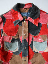 Load image into Gallery viewer, 1970&#39;s Women&#39;s Patchwork Suede Leather Jacket - S
