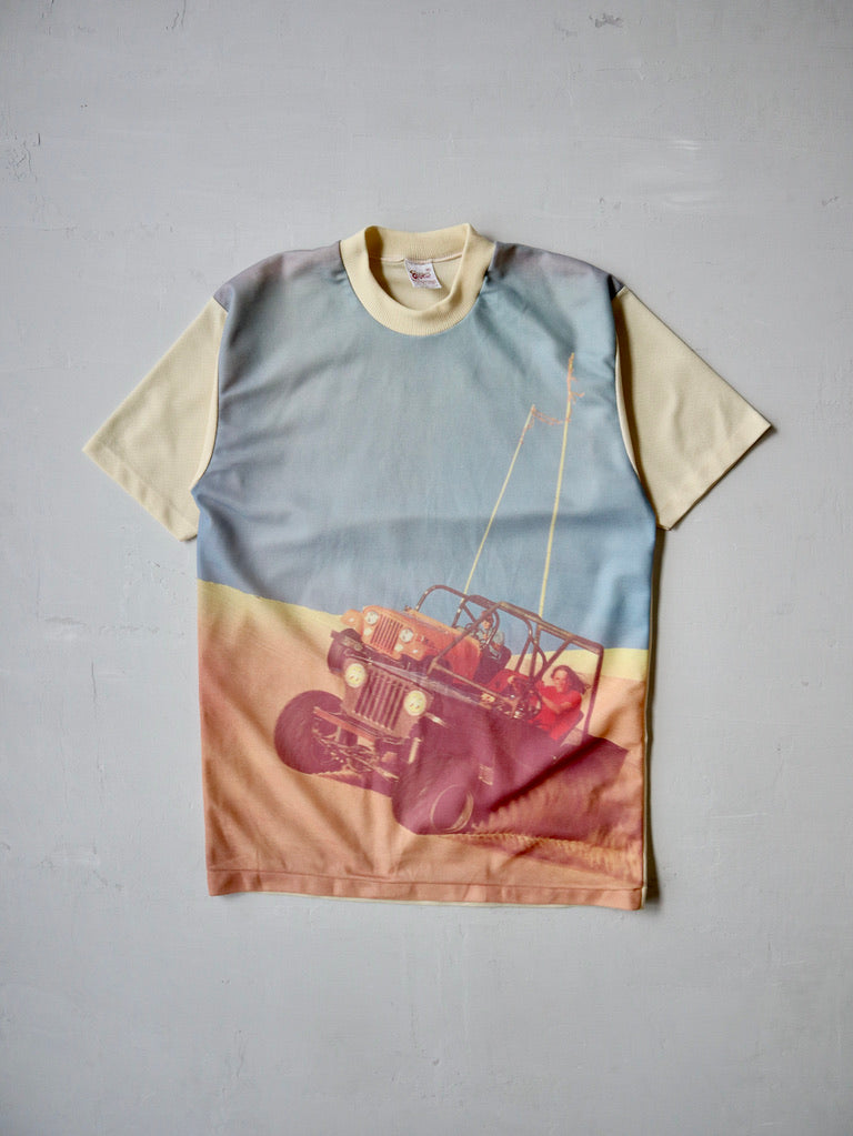 1970's Dune Buggy Photo Print Polyester T-Shirt - XS