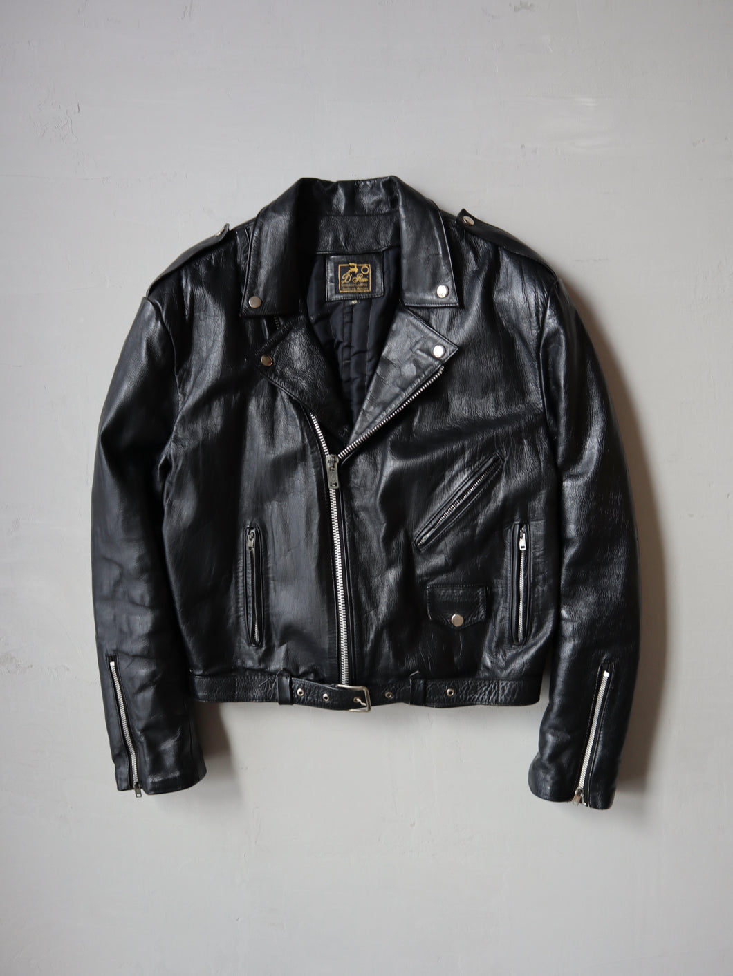 1960's Leather Biker Jacket - S/M