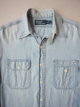 Load image into Gallery viewer, Vintage Polo US-RL Naval Chin Strap Chambray Button Up Shirt - M
