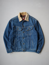 Load image into Gallery viewer, 1980&#39;s Lee Flannel Lined Denim Jacket with Corduroy Collar - S/M
