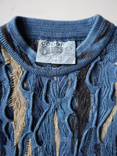 Load image into Gallery viewer, 1990&#39;s Coogi Blue 3D Knit Sweater - L/XL
