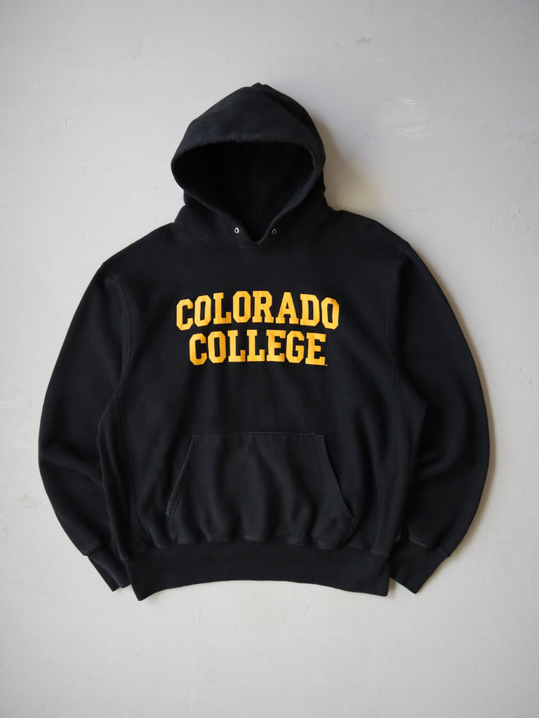 1990's Faded Colorado College Reverse Weave Style Hoodie - XL