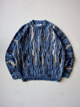 Load image into Gallery viewer, 1990&#39;s Coogi Blue 3D Knit Sweater - L/XL
