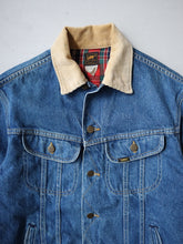 Load image into Gallery viewer, 1980&#39;s Lee Flannel Lined Denim Jacket with Corduroy Collar - S/M
