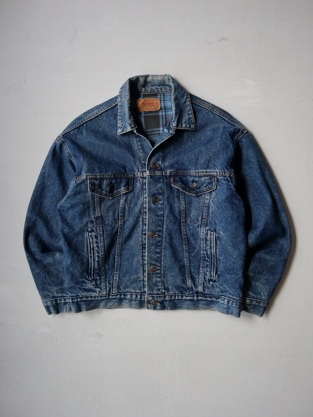 1980's Levi's Made in USA Flannel Lined Denim Jacket - M