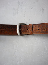 Load image into Gallery viewer, Rugged Brown Leather Belt - 33&quot;-36&quot;
