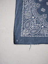 Load image into Gallery viewer, Faded Paisley Navy Made in USA Bandana
