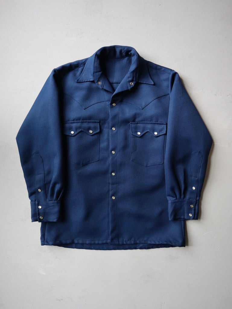 1970's Pearl Snap Western Heavy Shirt - L