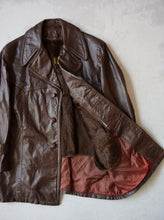 Load image into Gallery viewer, 1970&#39;s Sears Lined Leather Trench - L
