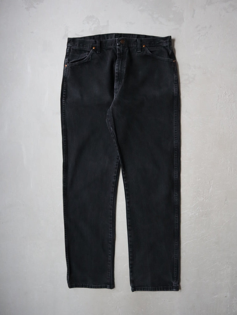 Black Faded Wrangler Denim Jeans - 36