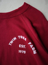 Load image into Gallery viewer, 1970&#39;s Twin Tree Farm Flocked Sweatshirt - XL
