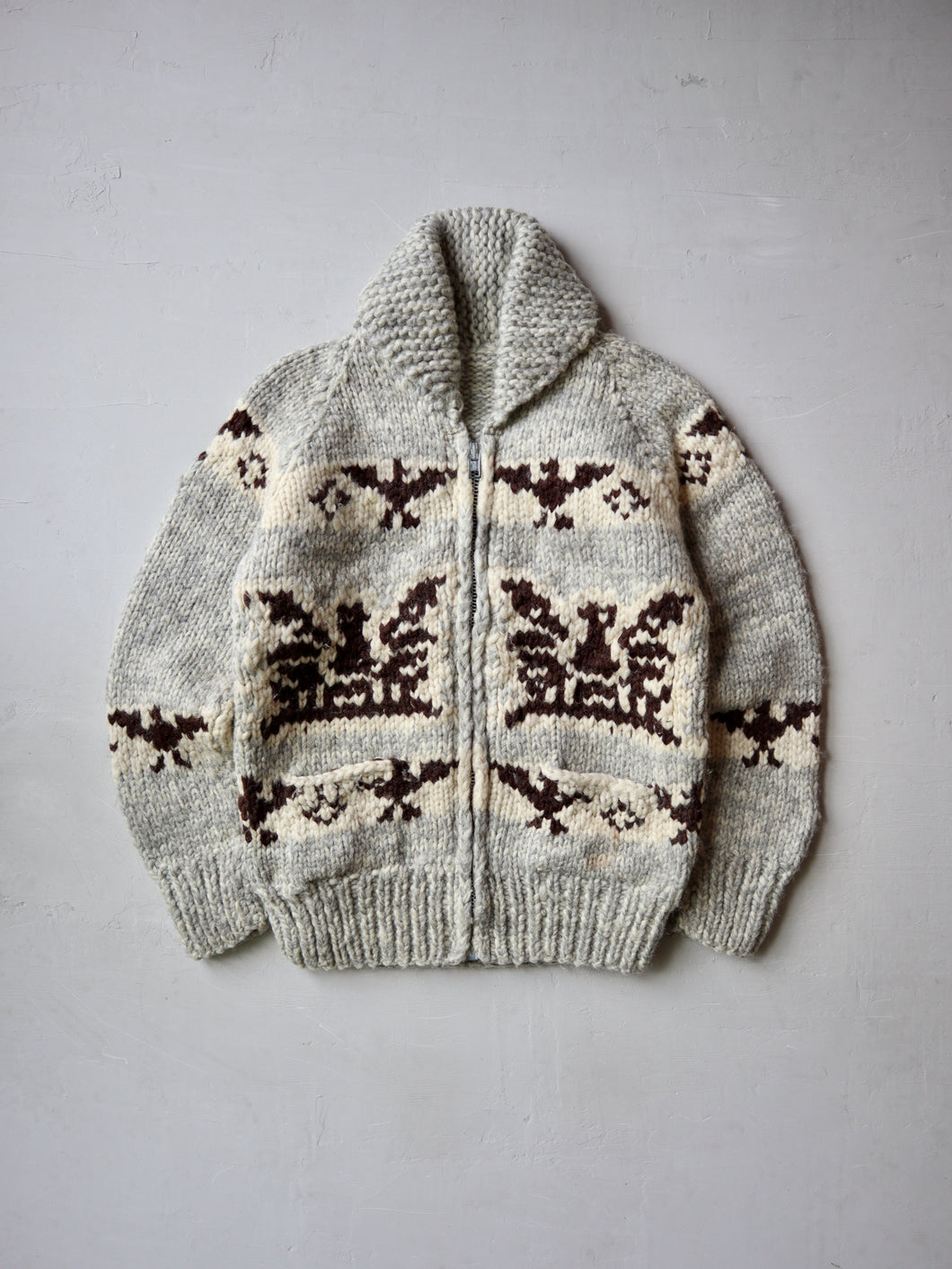 1980's Tuak Cowichan Wool Cardigan - S