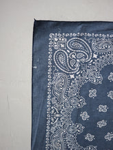 Load image into Gallery viewer, Faded Paisley Navy Made in USA Bandana
