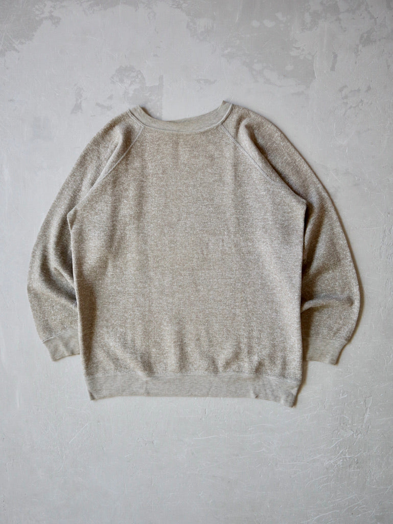 1960's Heather Beige Raglan Sweatshirt - M