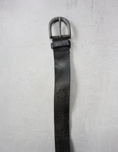 Load image into Gallery viewer, Starburst Black Leather Belt  - 35&quot;- 39&quot;
