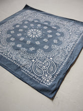 Load image into Gallery viewer, Faded Paisley Navy Made in USA Bandana
