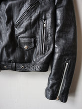 Load image into Gallery viewer, 1960&#39;s Leather Biker Jacket - S/M
