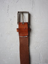 Load image into Gallery viewer, Brown Leather Belt - 33&quot;-37&quot;
