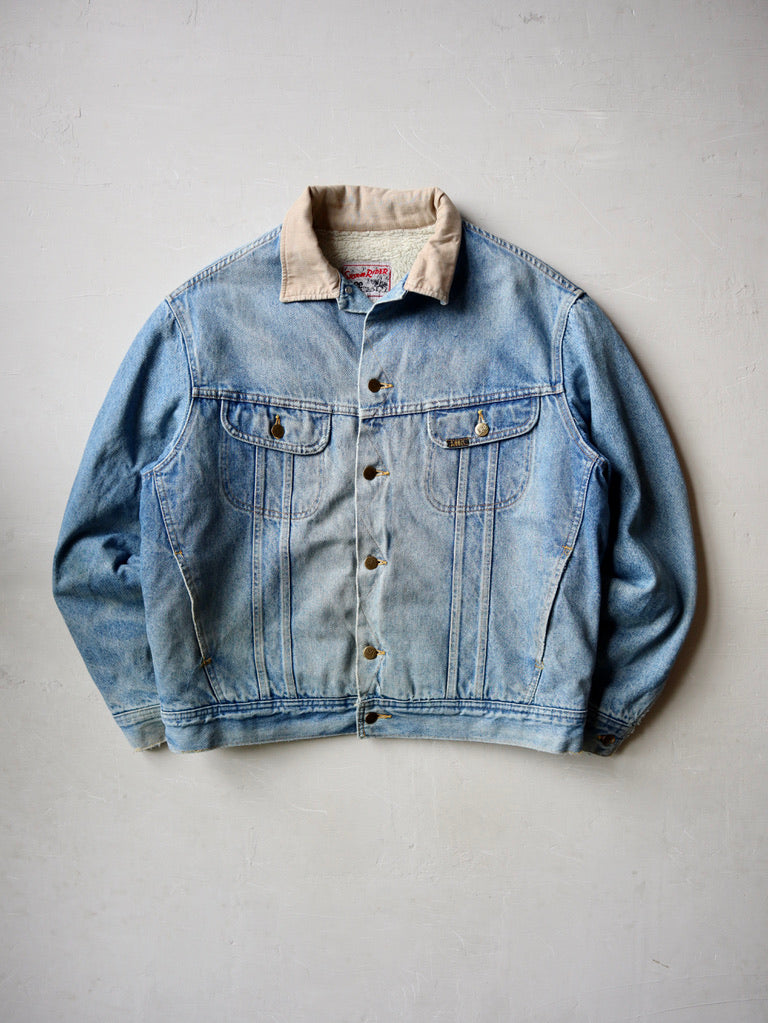 1980's Lee Storm Rider Sherpa Lined Denim Jacket - L/XL