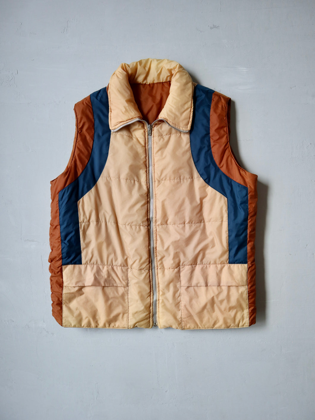 1970's Reversible Puffer Vest - L