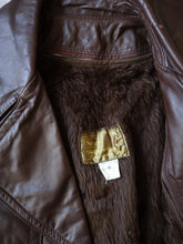 Load image into Gallery viewer, 1970&#39;s Sears Lined Leather Trench - L
