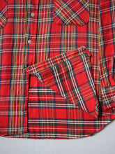 Load image into Gallery viewer, 1960&#39;s Cone Mills Plaid Flannel Shirt - L/XL
