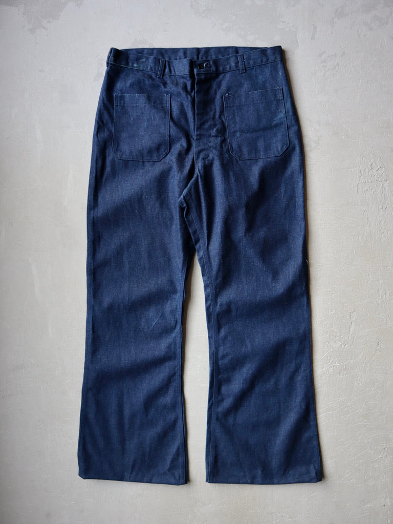 1980's U.S Navy Seafarer Denim Flares - 35