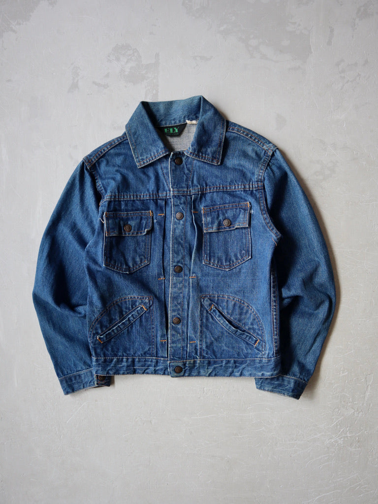 1970's Ely Cattleman Pleated Denim Jacket - XS/S