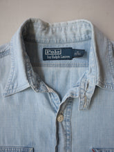 Load image into Gallery viewer, Vintage Polo US-RL Naval Chin Strap Chambray Button Up Shirt - M
